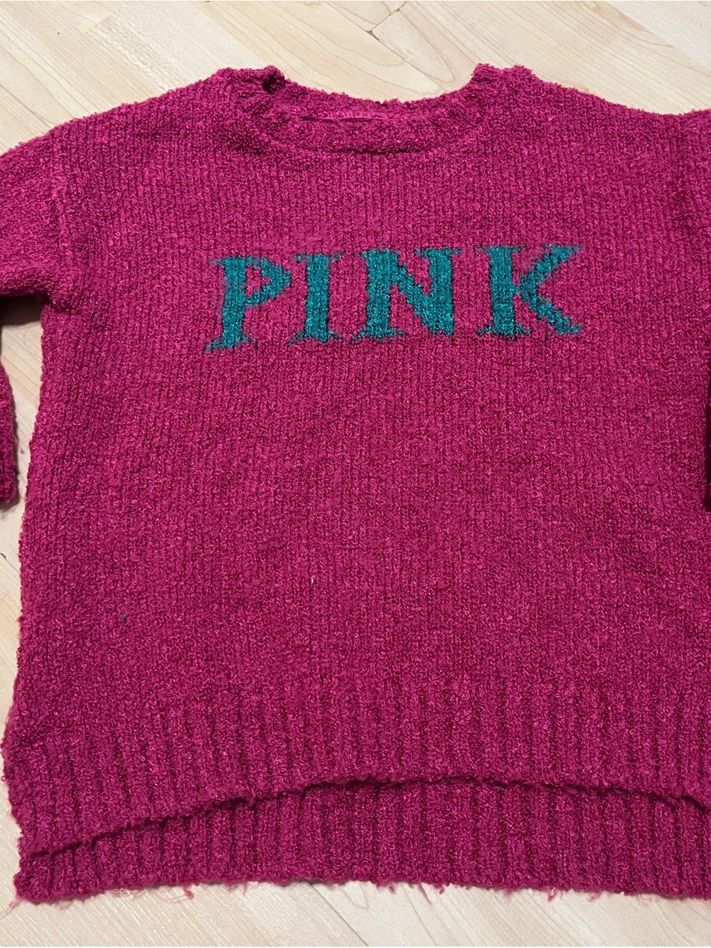 Zara Girls "PINK" Fuchsia Fuzzy Knit Sweater 6